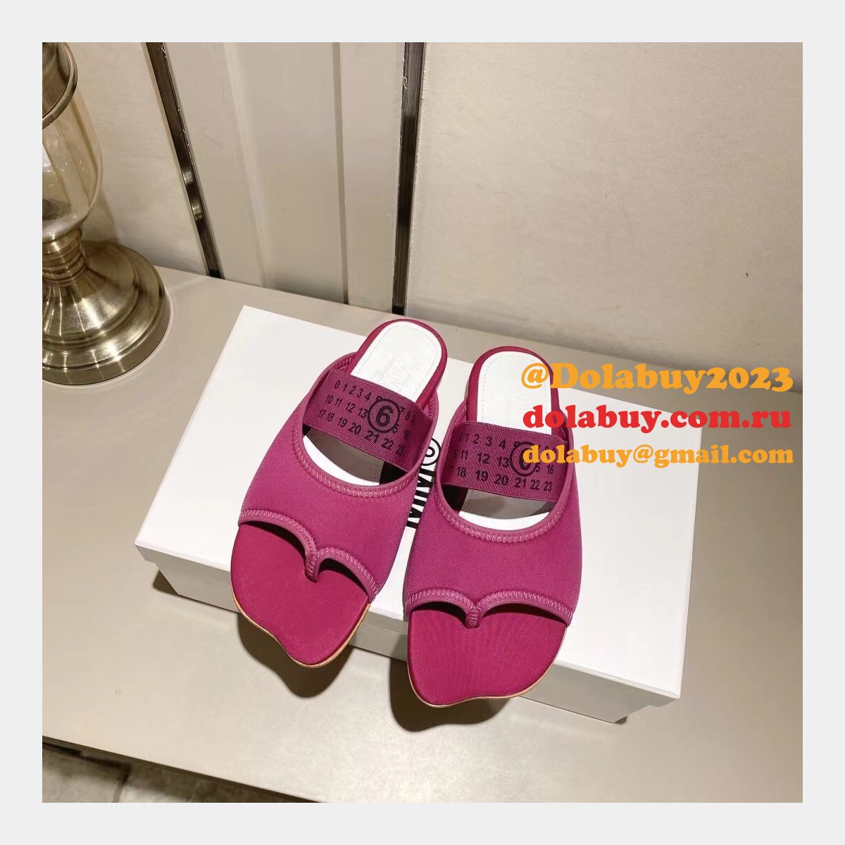 replica ma*s*n Ma*i*la knockoff mm6 flip flops shoes