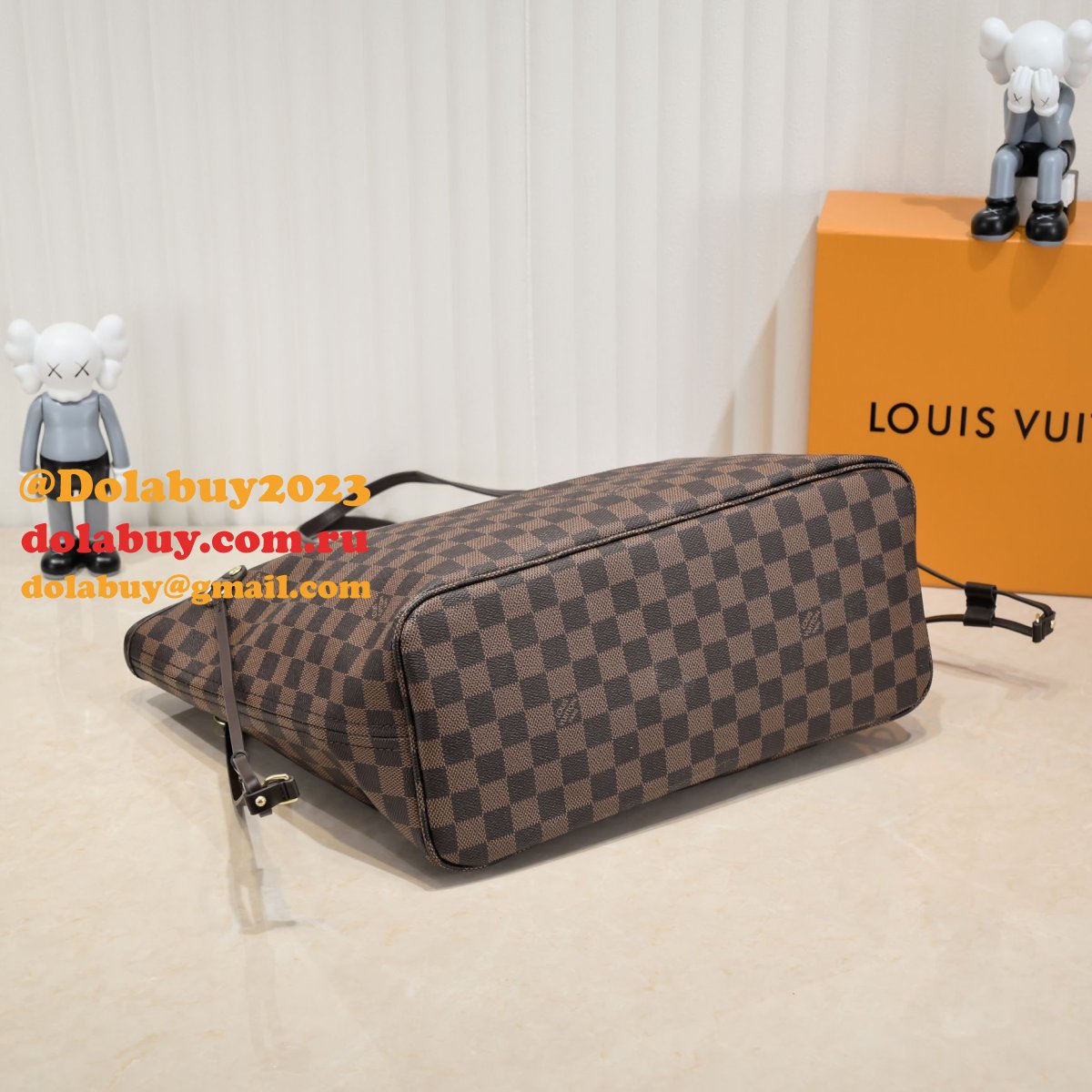 Louis Vuitton Damier Canvas Neverfull MM Bags 32CM Pink N40598