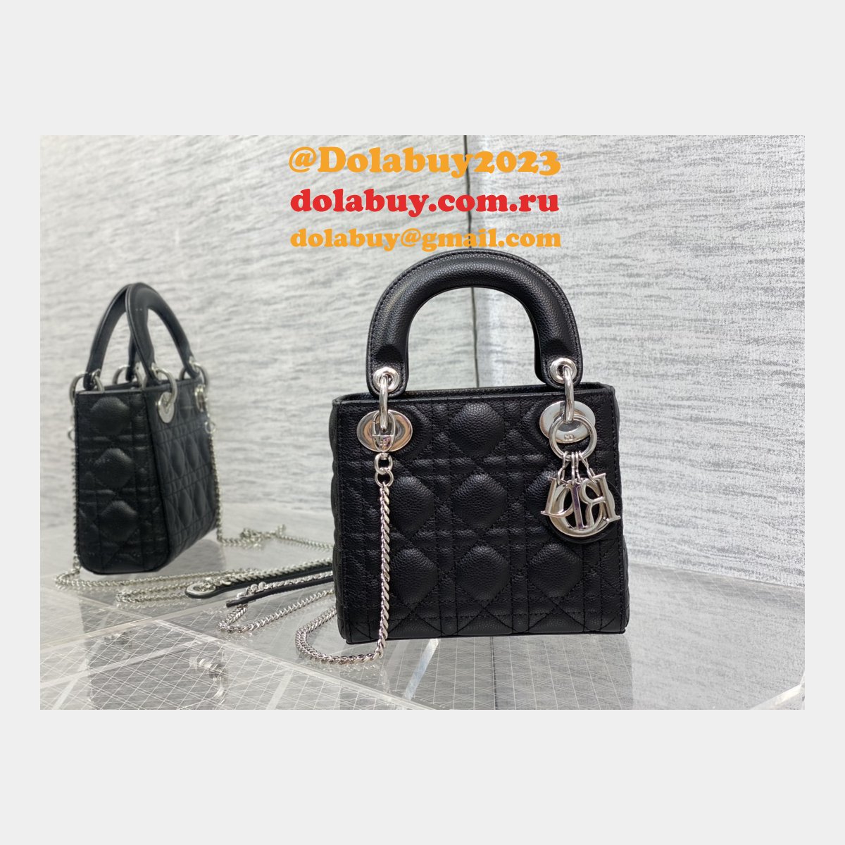 Wholesale DIOR lady 17/20/24CM calf togo leather bag