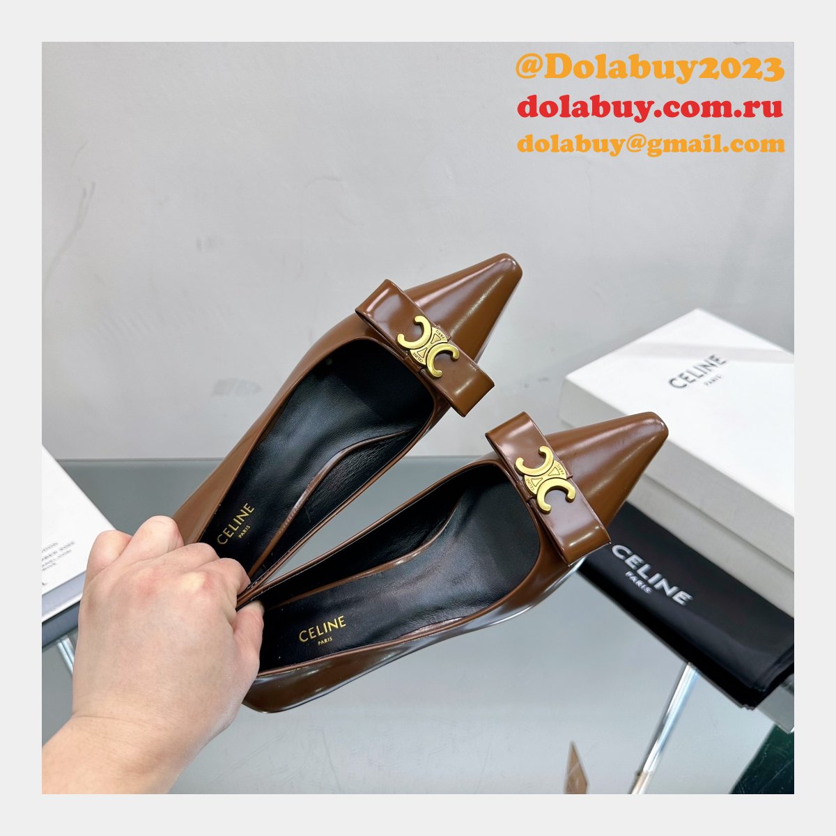 High Quality Replica Luxury Design Celine Heel 5cm Shoes