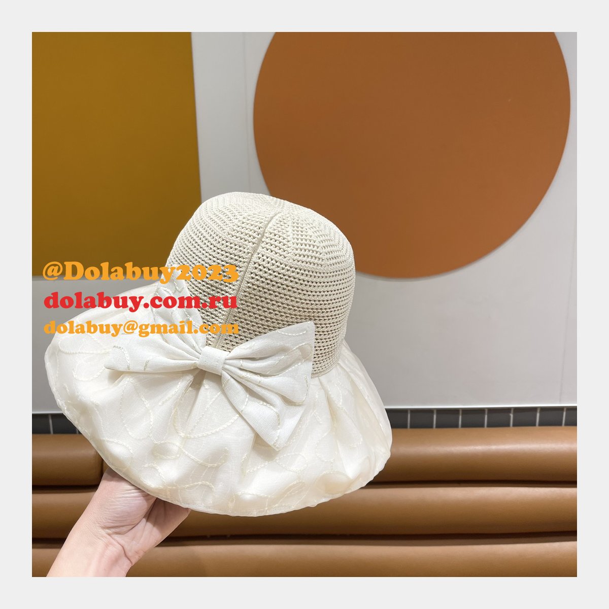 AAA+ CC Replica Big brim Camellia straw hat