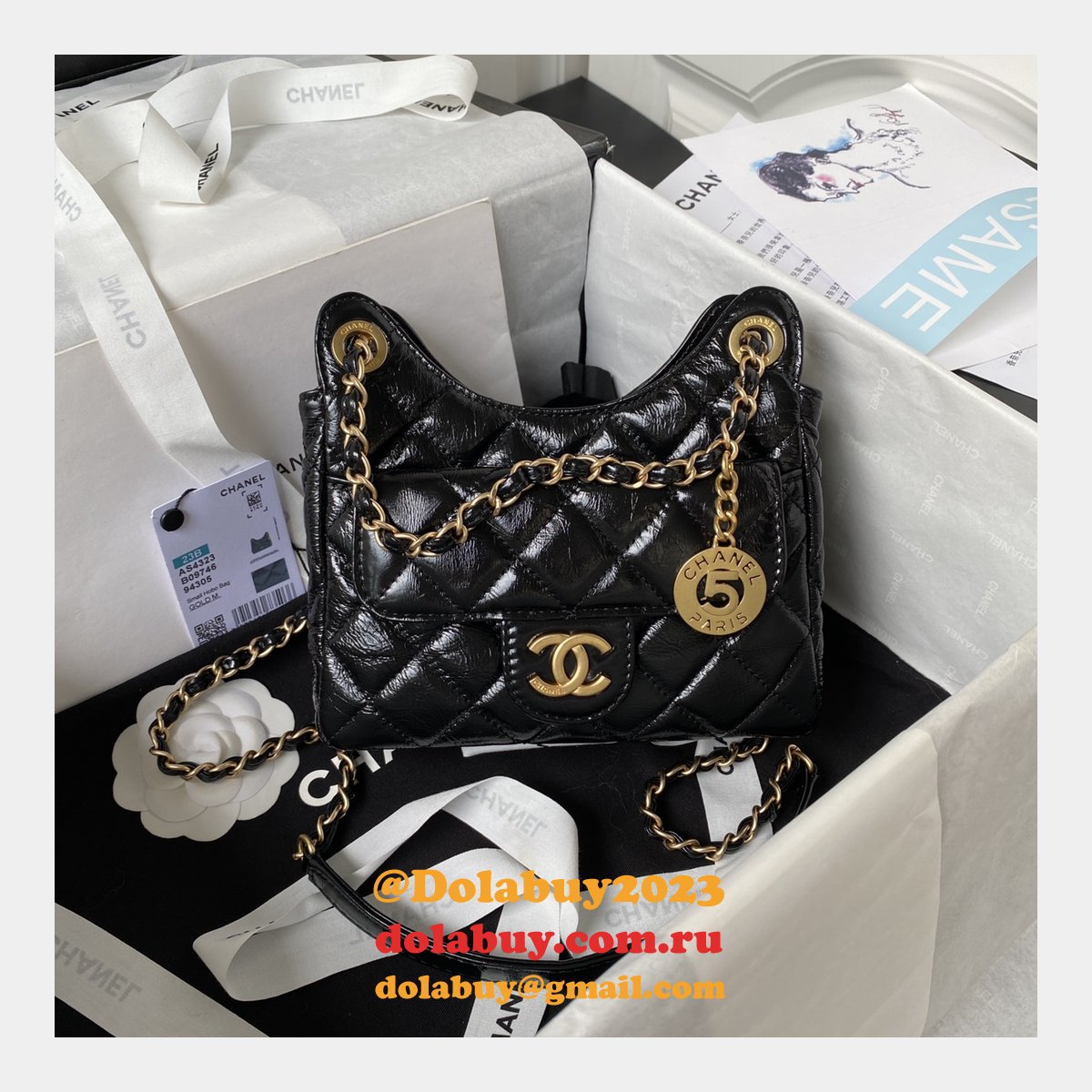 High Quality 1:1 Mirror Hobo Velvet Fashion AS4323 Replica Bag