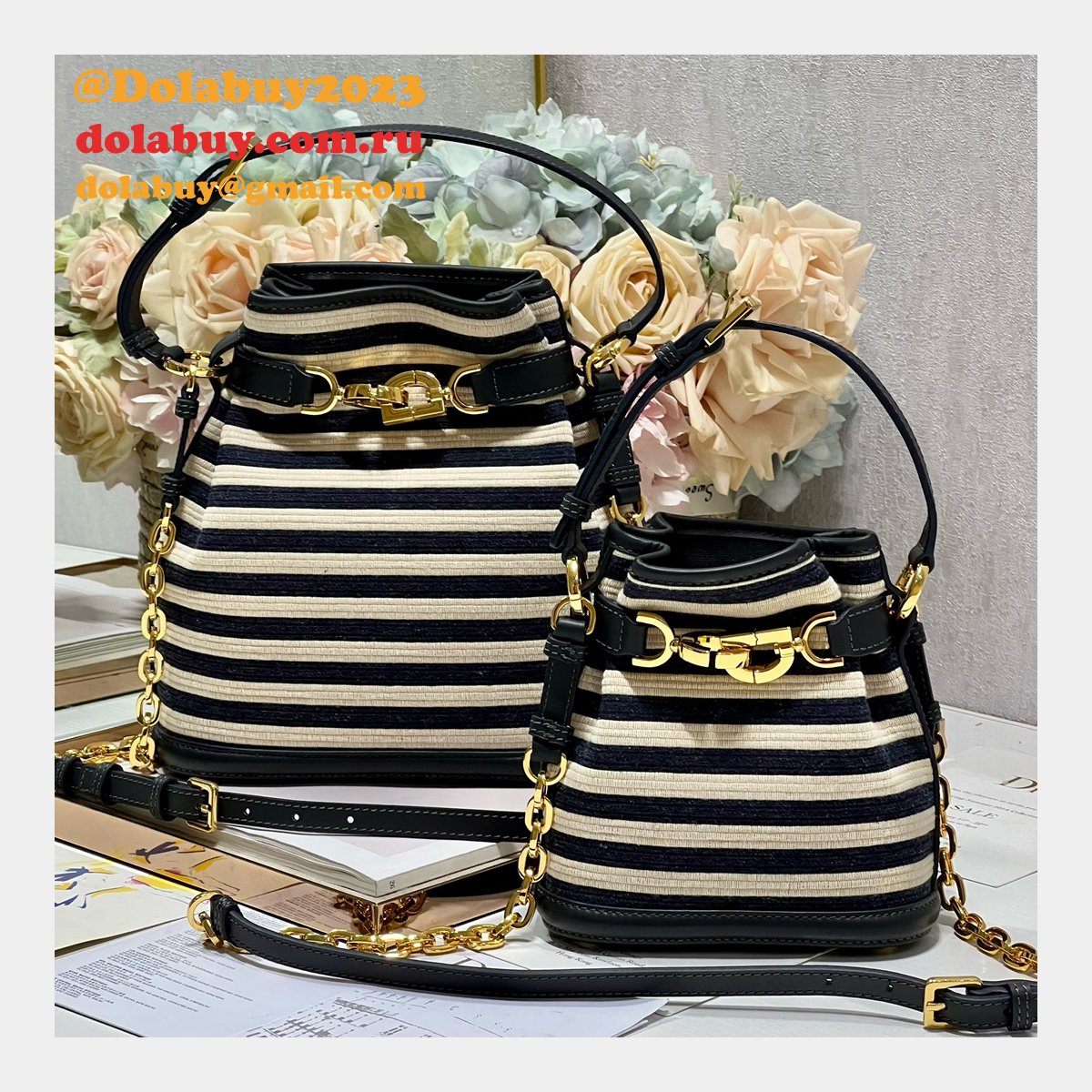 Oblique Cest CD Lock Marinière Dior 1:1 Mirror 17/24CM Designer Bag
