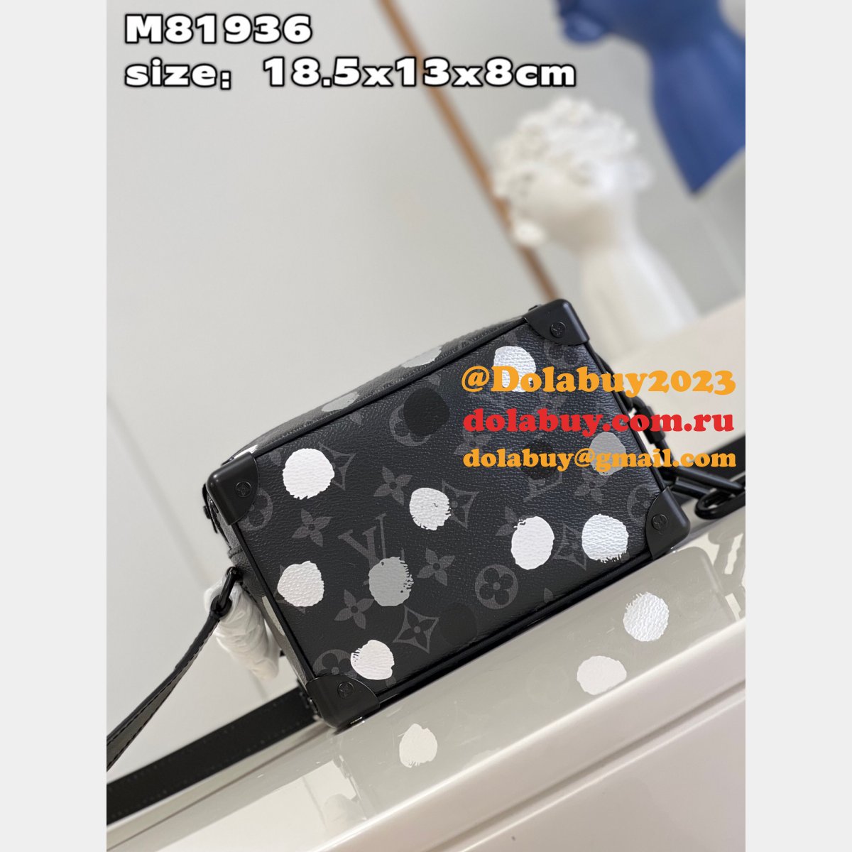 Louis Vuitton LV x YK Designer Soft Trunk Men M81936 Monogram Eclipse Canvas