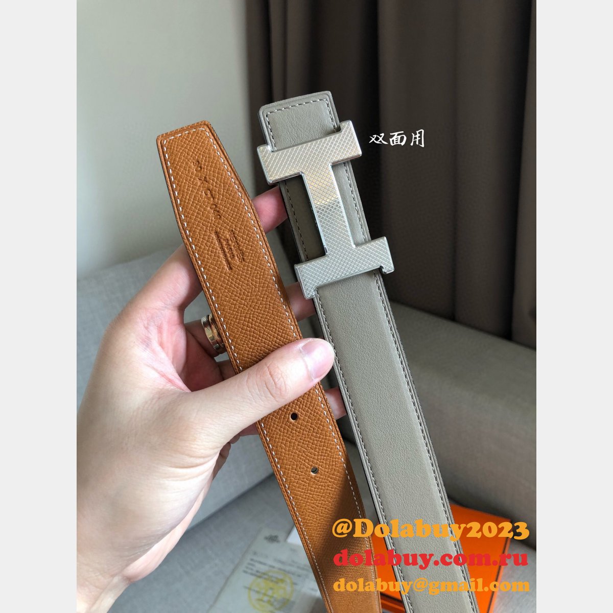 Replica Hermes Belts Reversible Leather Strap 32mm Designer Fake Store