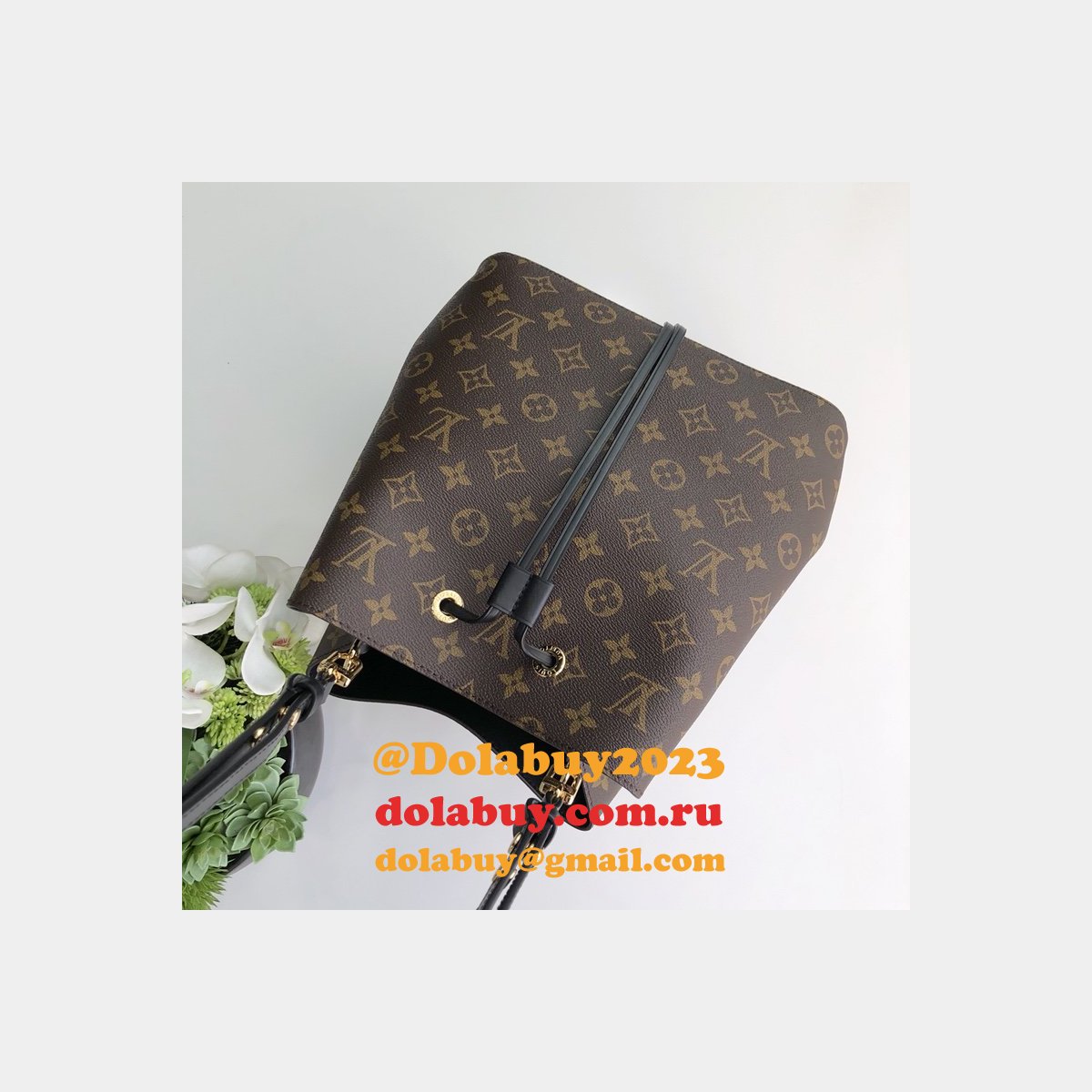 Louis Vuitton Top Quality Monogram Canvas Leather Handbag Neonoe M44020