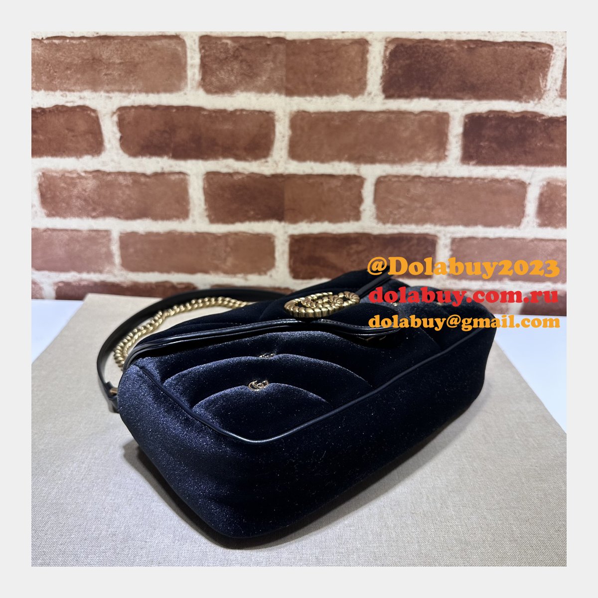 black velvet 443497 G*u*i gg marmont matelassé shilder replica bag