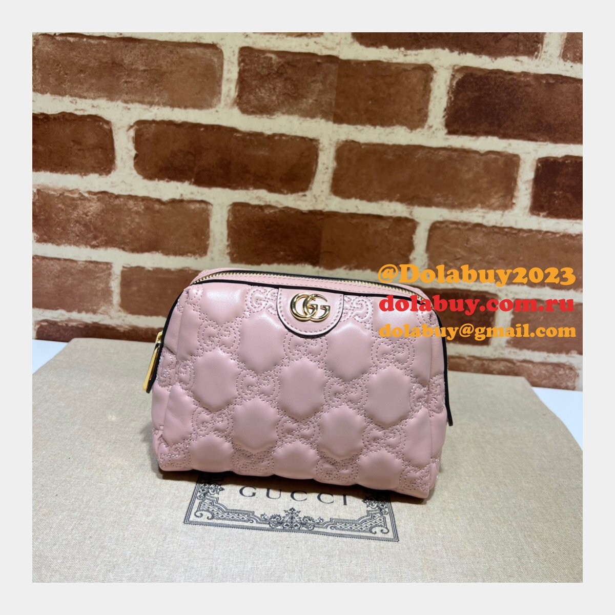 designer G*u*i gg matelassé beauty 726047 case bag