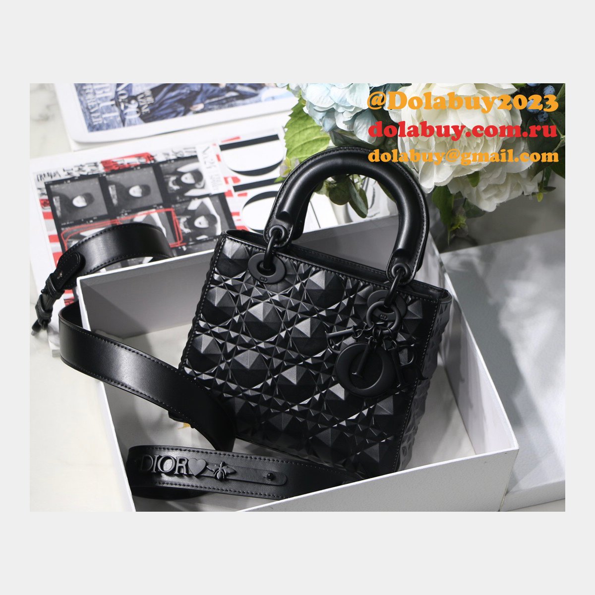 High Quality 1:1 Replica Lady Dior 20cm Shop Designer Purses