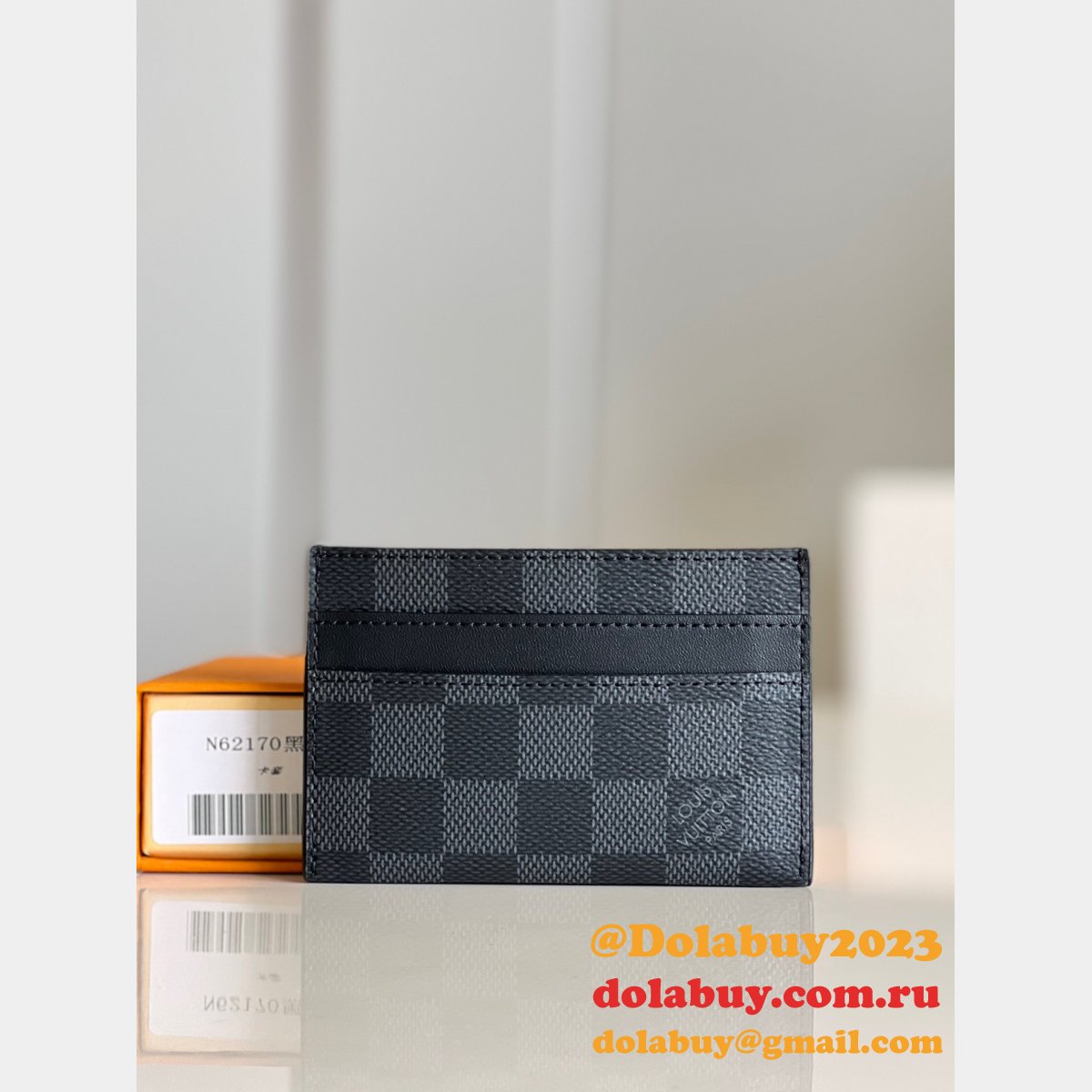 Louis Vuitton M62170 Replica Online Double Card Holder Monogram Eclipse Canvas