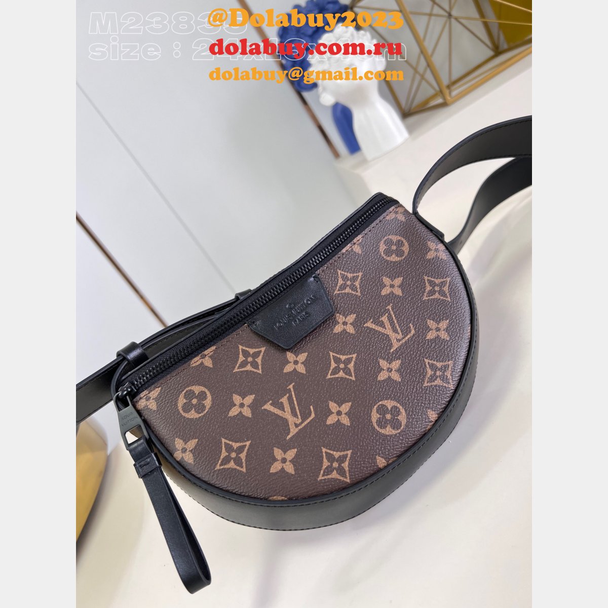 LV Moon Crossbody Monogram Eclipse M23835/M23838 Men Replicas Louis Vuitton Bag