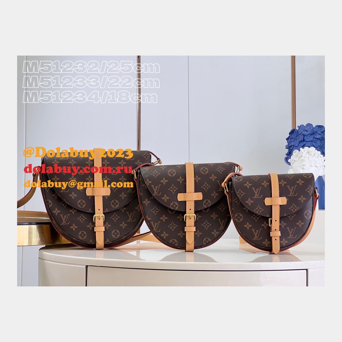 Auth Replica Louis Vuitton 1:1 High Quality Monogram Chantilly M51233 Shoulder