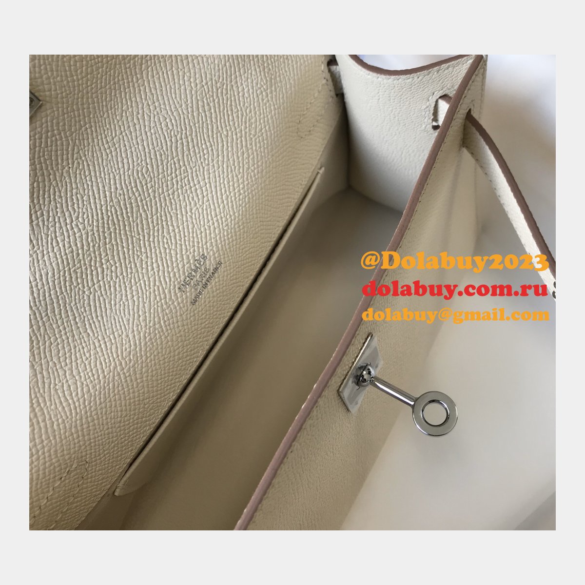 Luxury Hermes EPSOM LEATHER Mini Kelly Pouchette