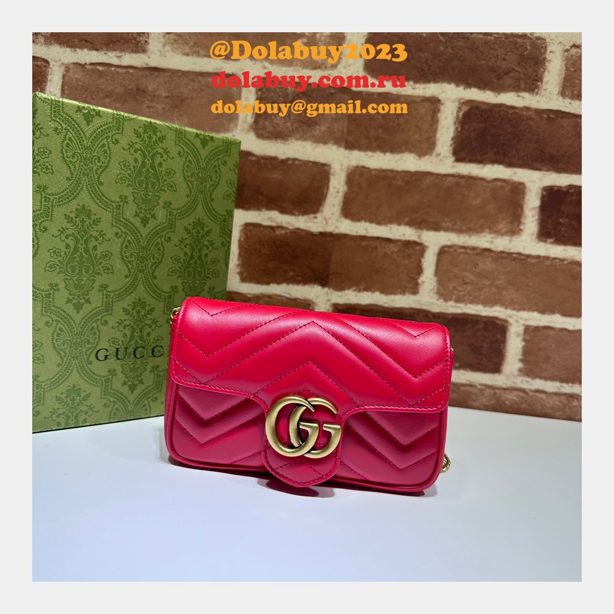 G*u*i replica gg marmont matelassé super 476433 perfect bag
