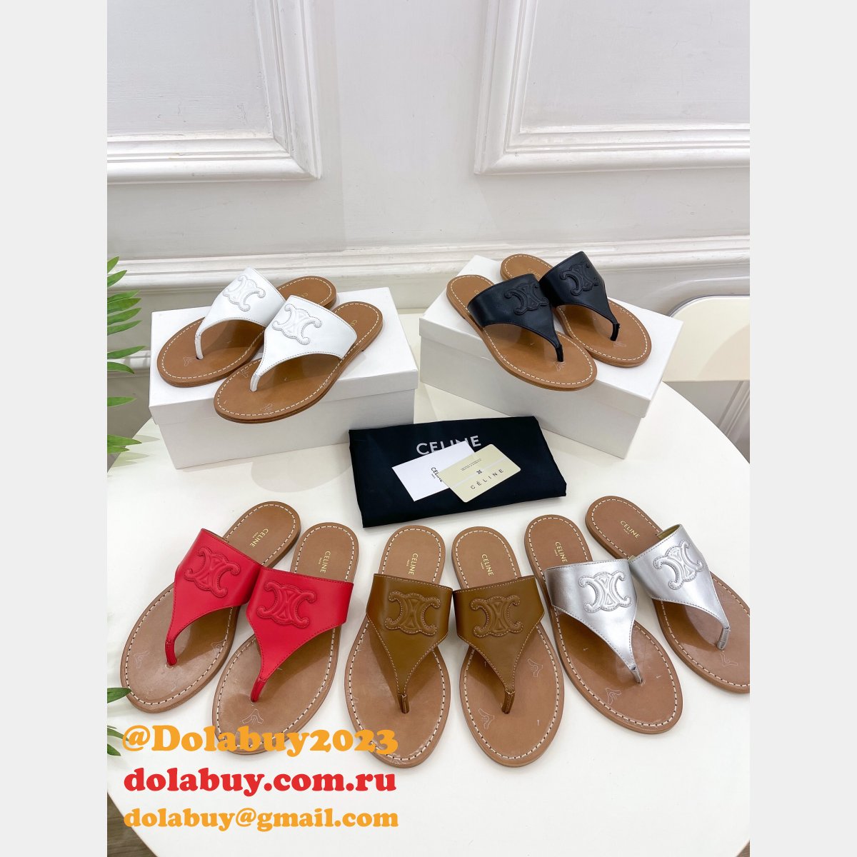 Dolabuy Celine Designer Replica Flip Flops Shoes