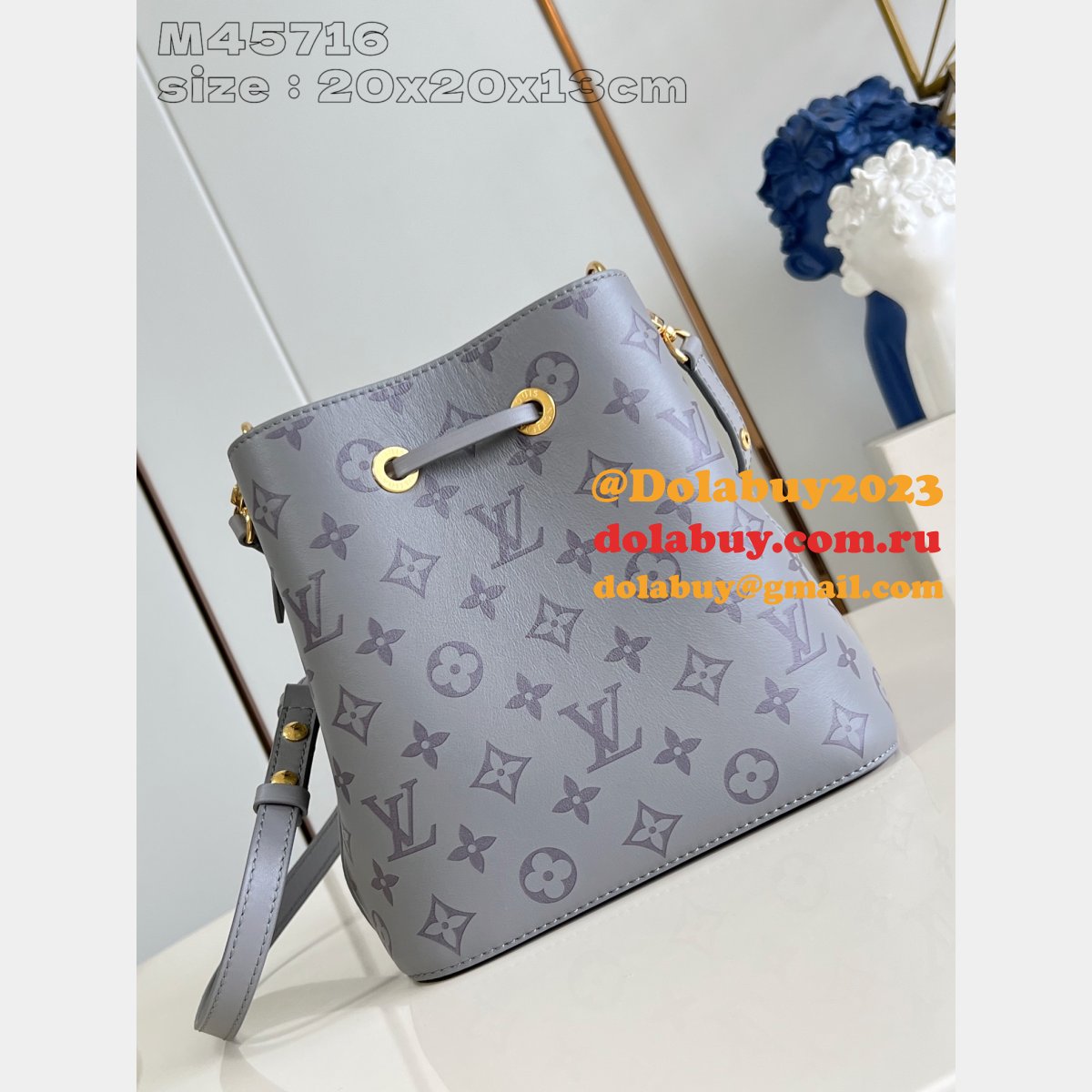 Louis Vuitton 1:1 Mirror NeoNoe M45716 Grey Replica Bag