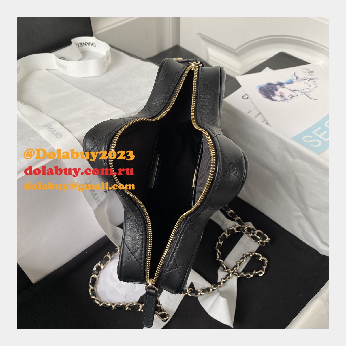 Knockoff AS4579 Star Clutches Black 1:1 Mirror Handbag