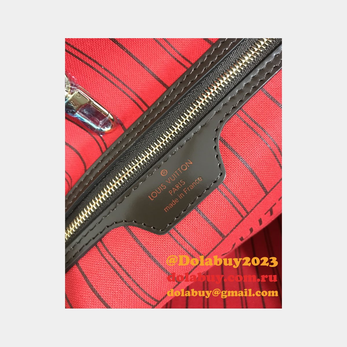 AAA+ Louis Vuitton Wholesale Neverfull GM Damier Ebene N41357 Brown