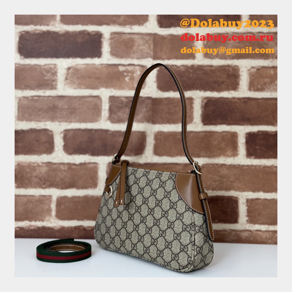 G*u*i 1:1 mirror gg ophidia shoulder 815218 emblem replica bags