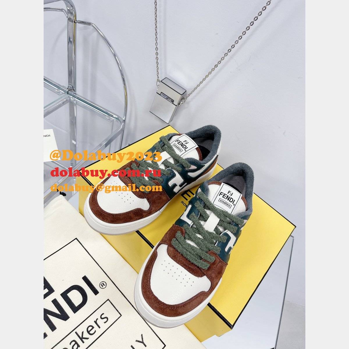 best quality replica F**di match tup f logo shoes and sneaker