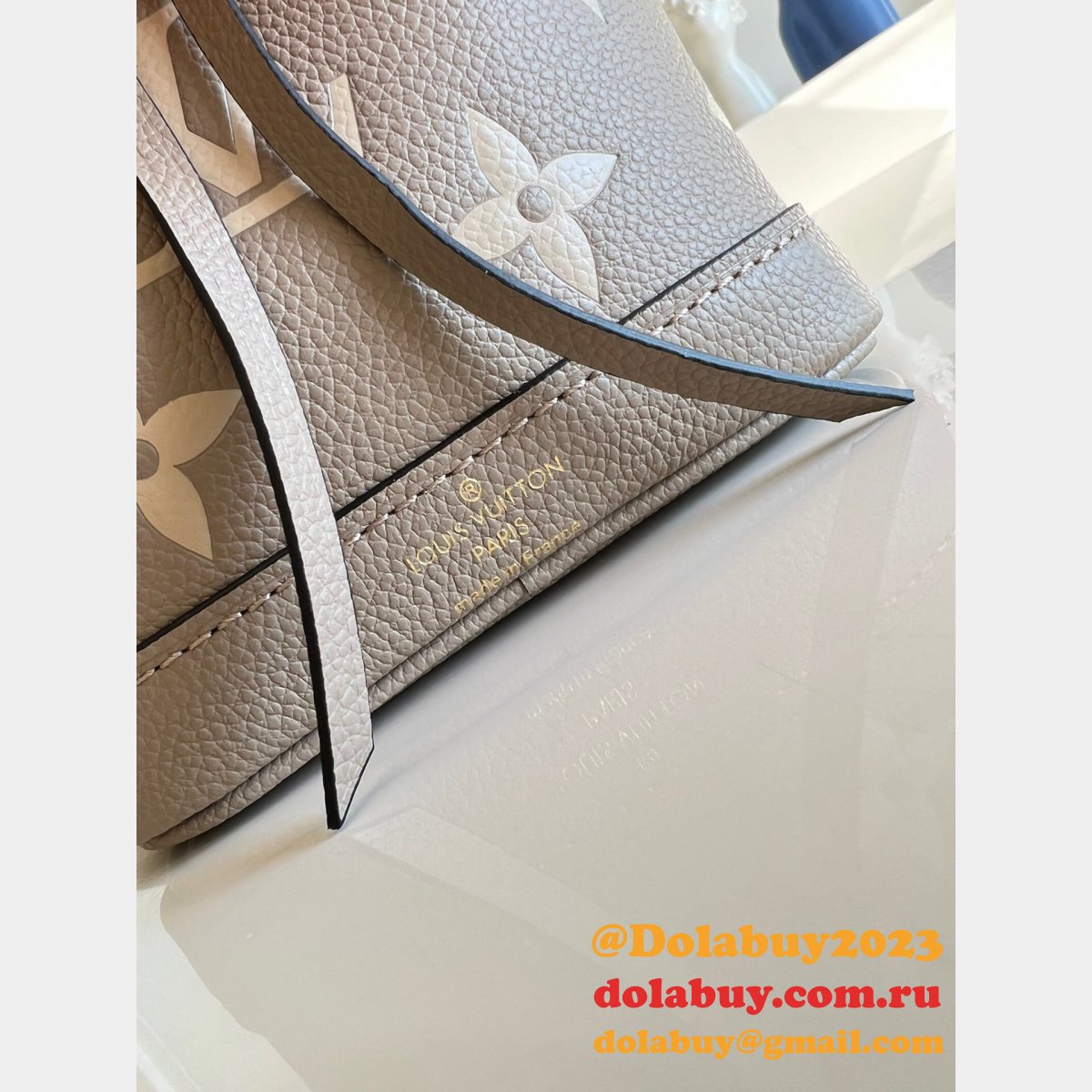 Louis Vuitton M46291 Top Nano Noé Bicolor Monogram Empreinte Replica Bag