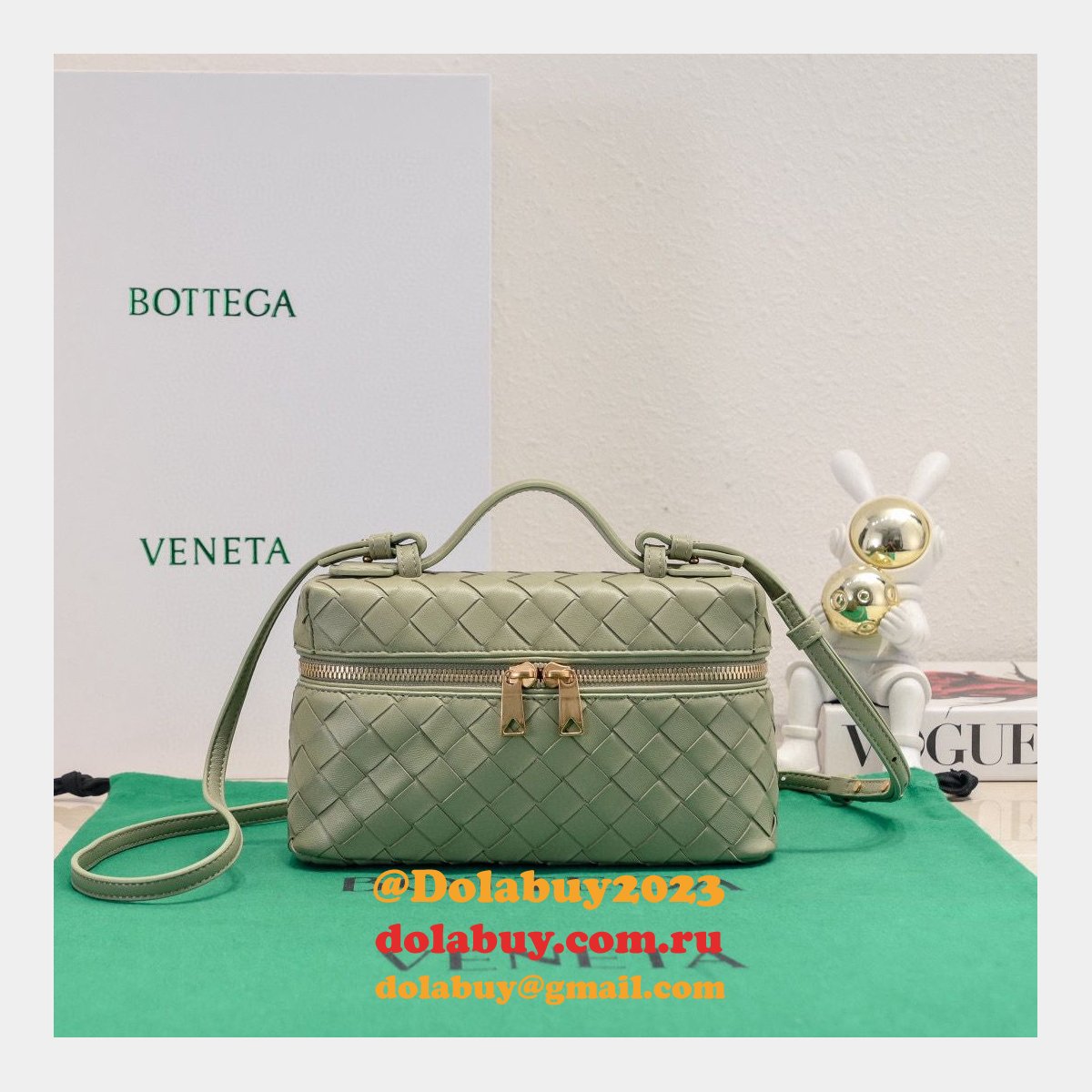 luxury b0tte*a Ven*ta 1:1 mirror vanity case 789109