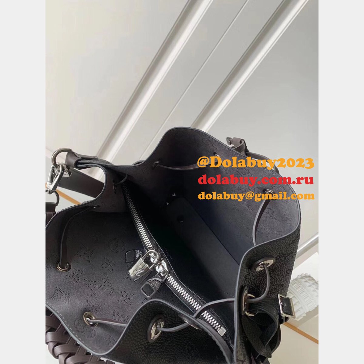 High Quality M55800 Louis Vuitton Muria Leather Black Bag
