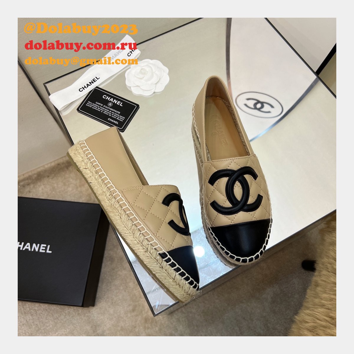 Wholesale 1:1 Mirror CC ESPADRILLES SHOES