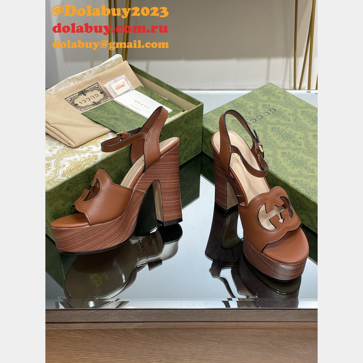 perfect G*u*i cheap replica cutout sandals shoes on 2023 sale