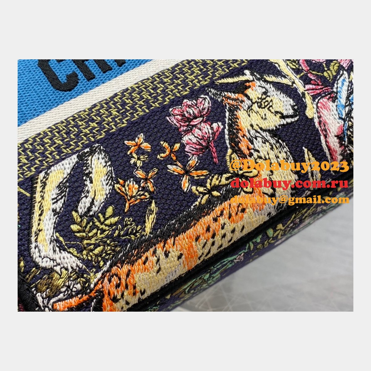 Christian Dior AAA+ Replica Canvas Lady 24CM Tote Bag