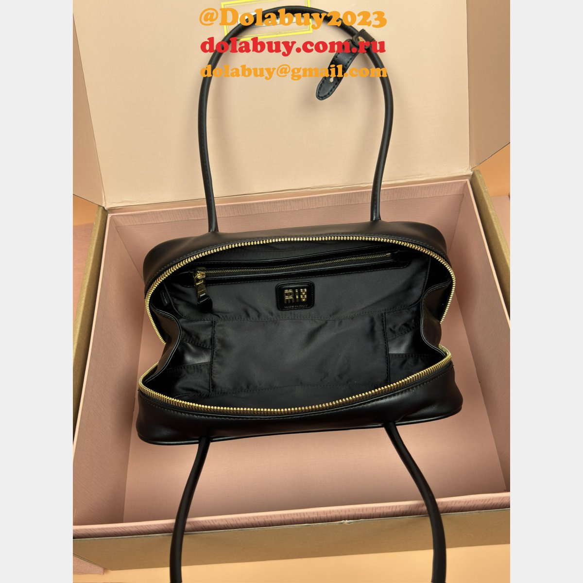 AAA+ Fashion MIU MIU 5BB173 Leather Beau Bag