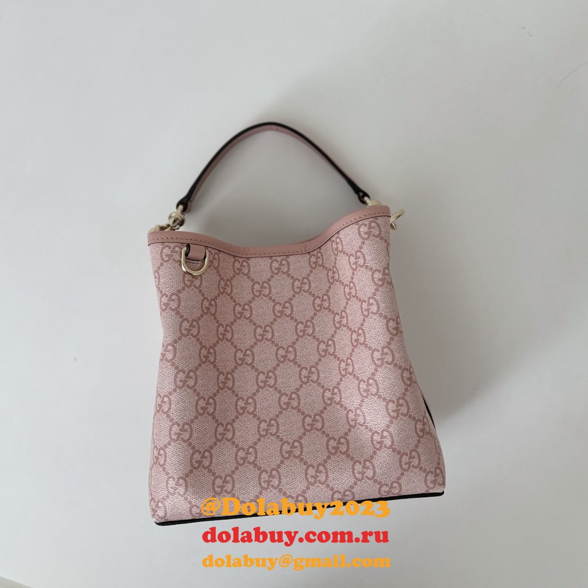 G*u*i shop the gg emblem mini bucket 1:1 mirror 815118 bag