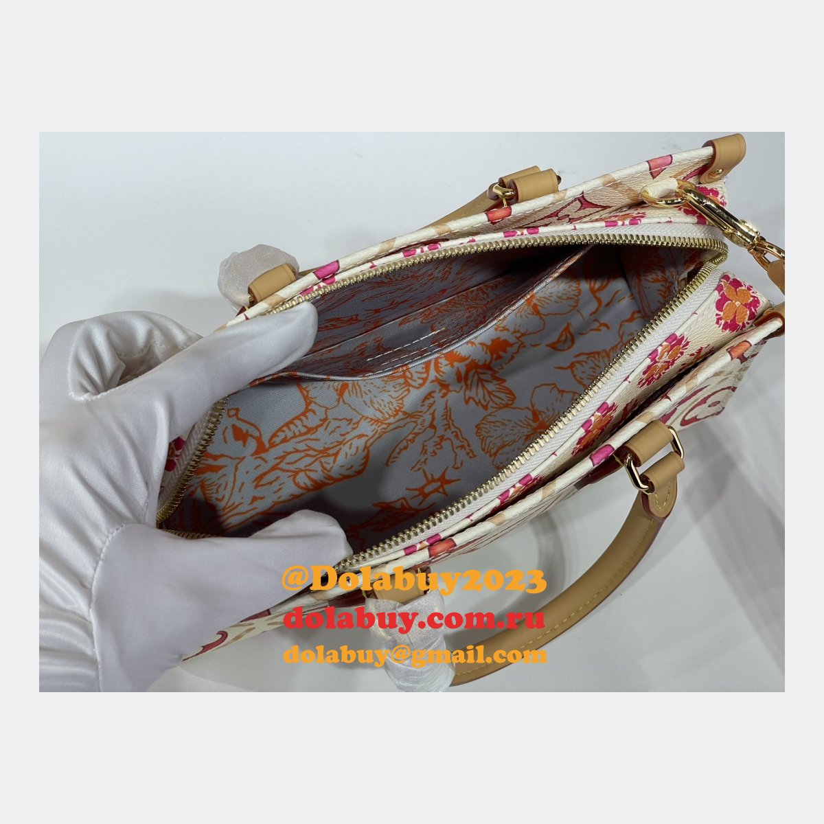 Louis Vuitton Inspired News OnTheGo East West M25318 UK Coral Bag