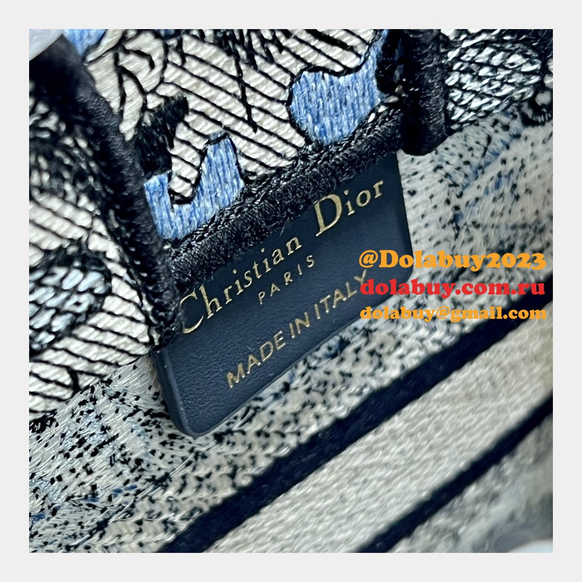 Book Tote High Quality Replica Dior Mizza Paris 9026 Bag