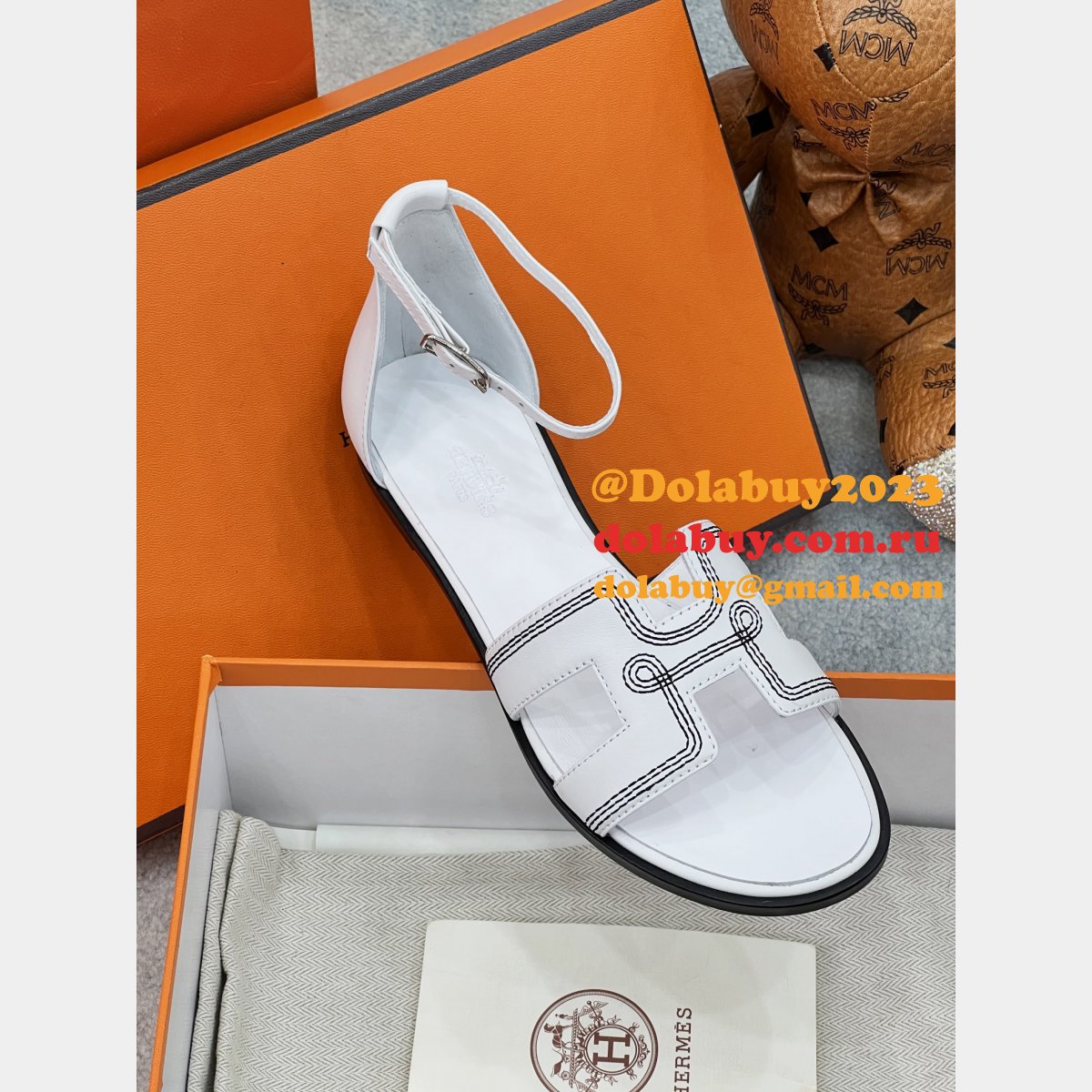 UK Both Wholesale 1:1 Mirror Sandals Retail Hermes Replica Shoes