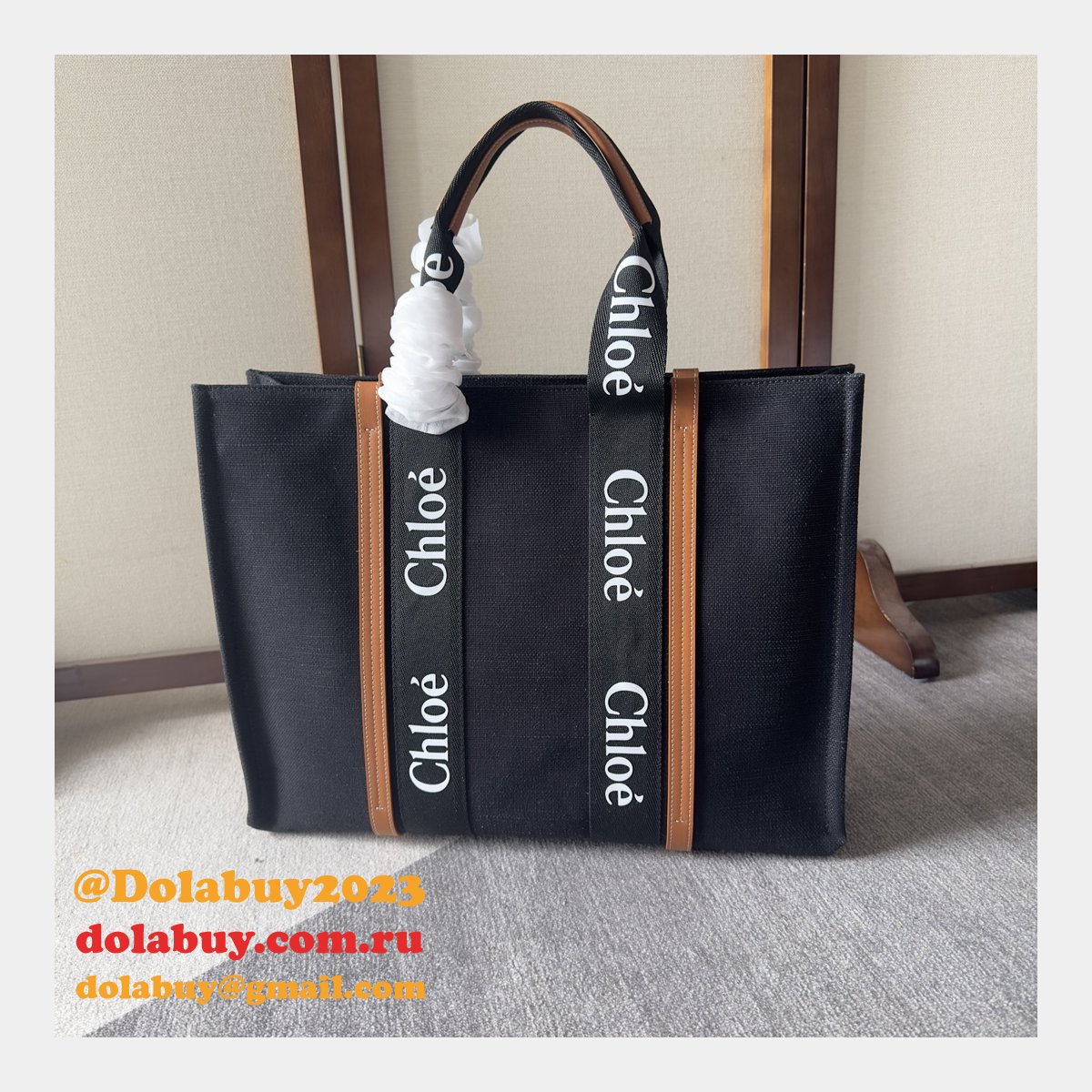 High Quality Chloe Woody Handbag Wholesale online Black
