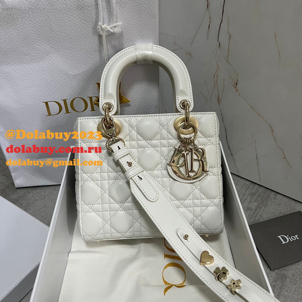 Luxury Christian Dior Lady Dior AAA+ 20CM Fake Bags