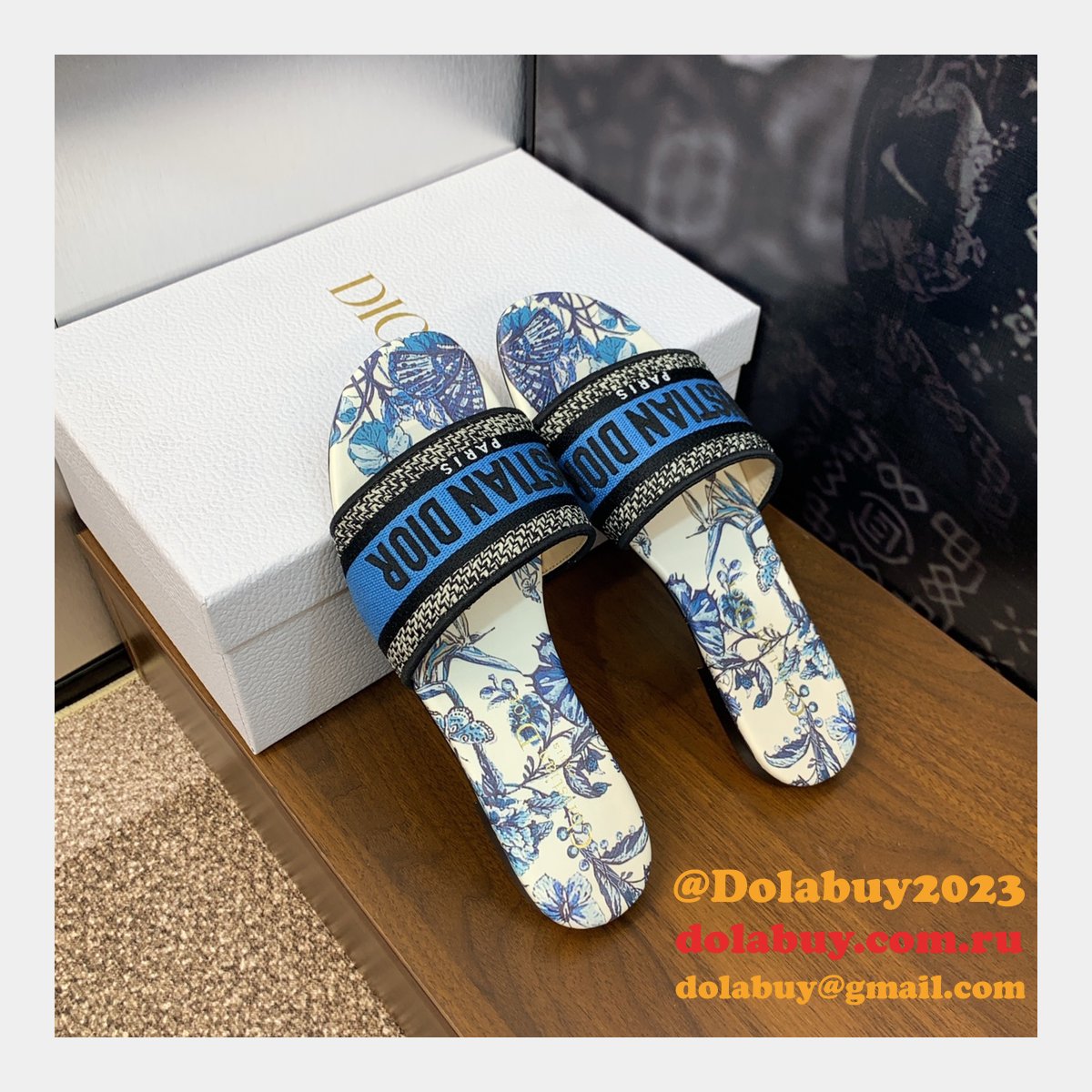High Quality Dior Dway Heeled Slides Replica Shoes