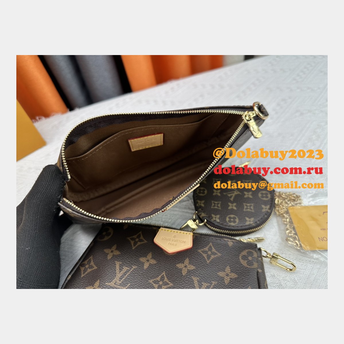 Louis Vuitton Luxury M44840 Multi Pochette PINK or Greem
