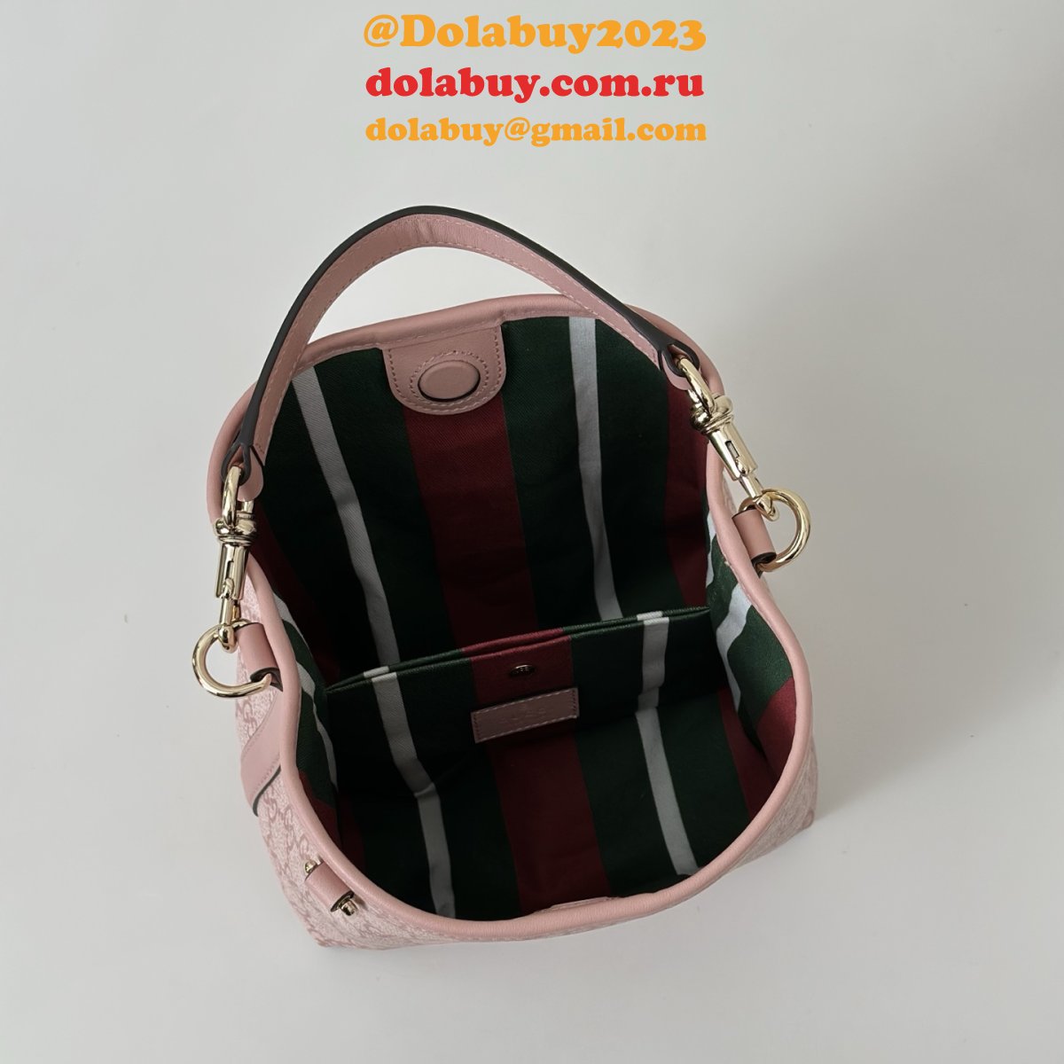 G*u*i shop the gg emblem mini bucket 1:1 mirror 815118 bag