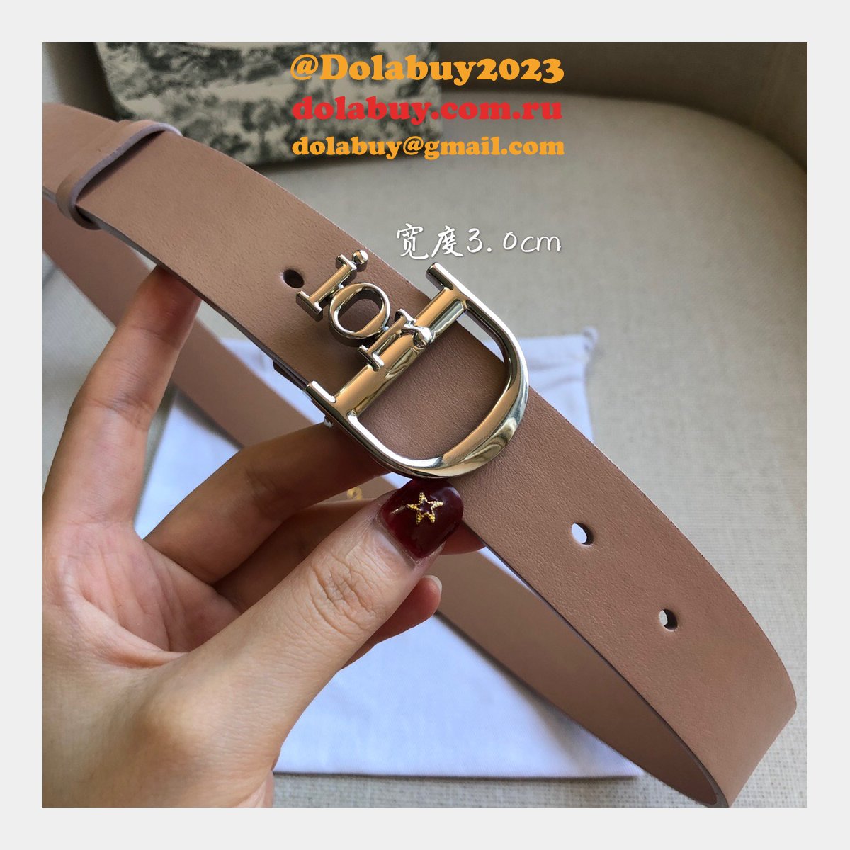 High Quality Christian Dior AAA Belts red/black/brown 30mm Cheap