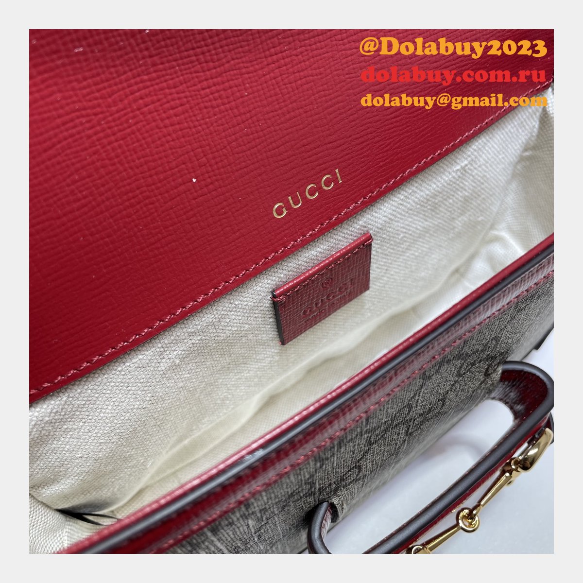 luxury G*u*i horsebit 1955 shoulder 658574 red bags for women