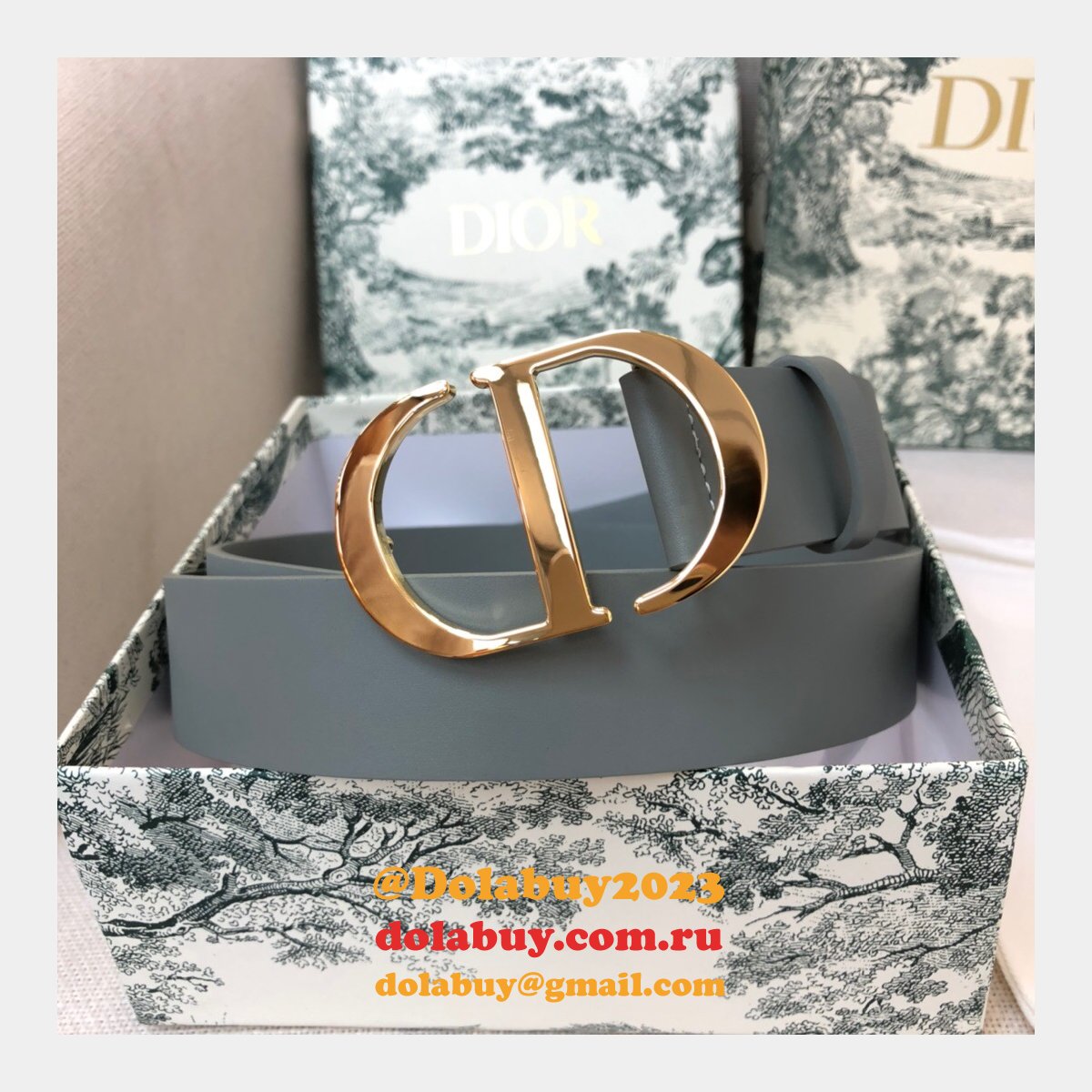 UK Top Quality Christian Dior 3.5CM Multi-color Belts
