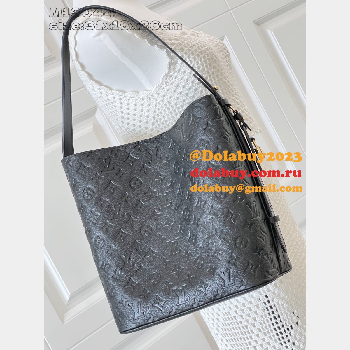 Louis Vuitton All In GM Luxury Monogram Empreinte M13044 Black Bag