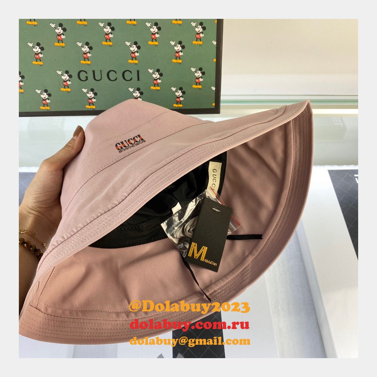 luxury G*u*i foldable simple fisherman hat