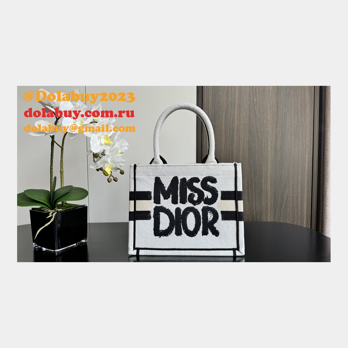 Top Quality Miss Dior Inspired Allover Book Tote