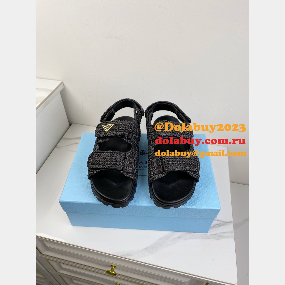 Top Quality Cheap Prada Crochet sandals