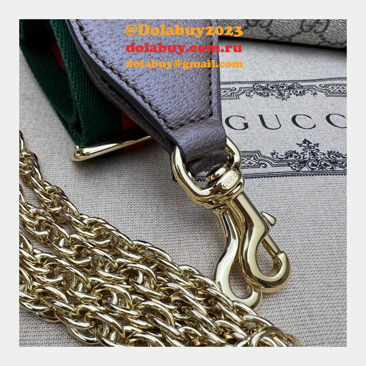 G*u*i 1:1 replica 693724 ophidia small tote with web top handle bag