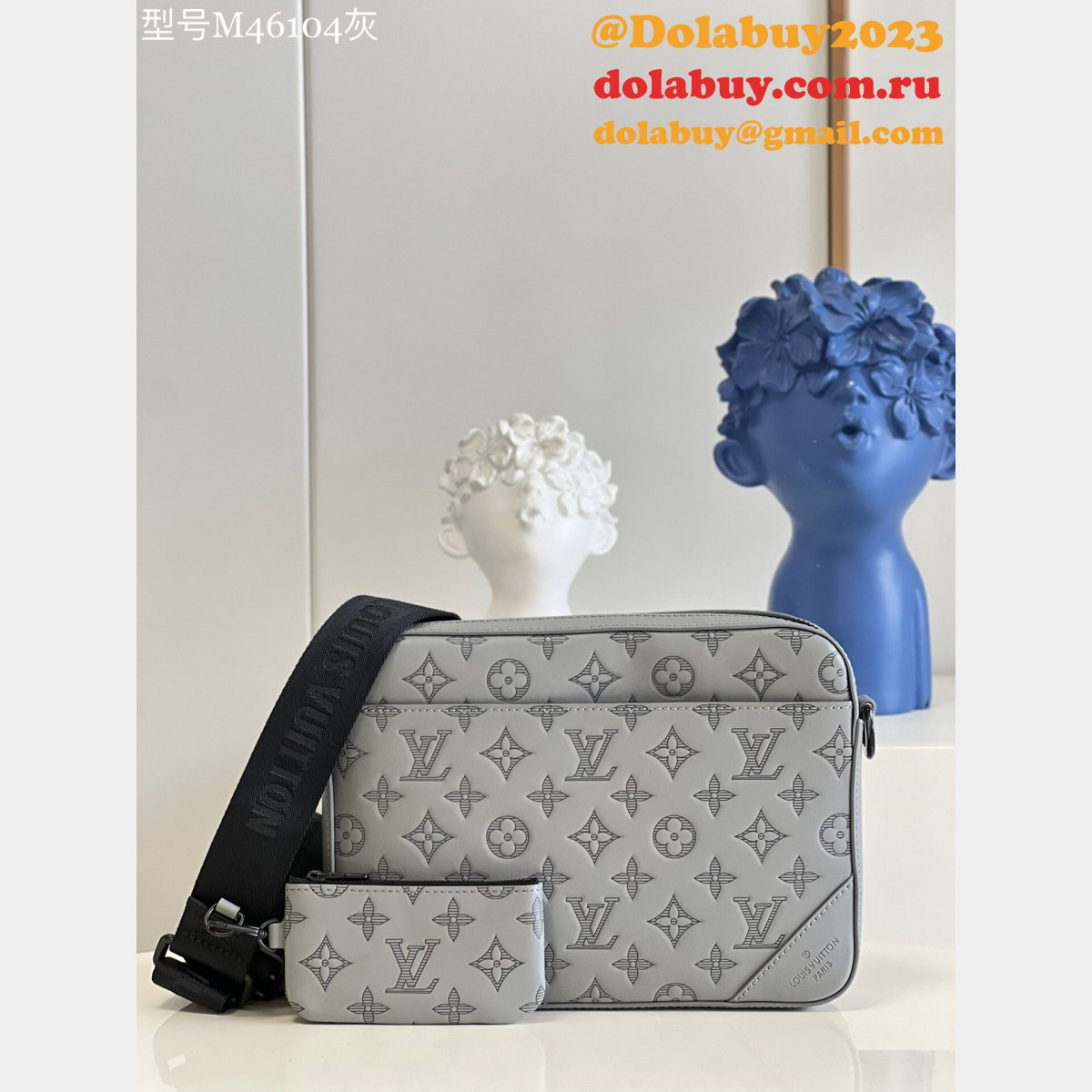 Louis Vuitton Wholesale Replicas Duo Messenger Monogram Shadow M46104 Bag