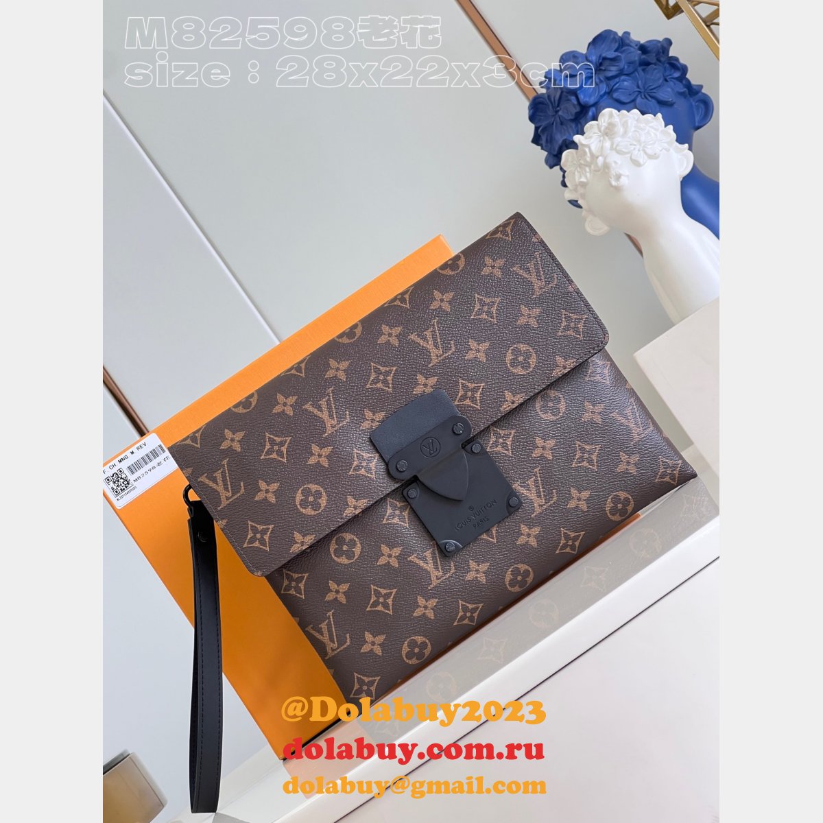 Replica M82598 Pochette S-Lock Monogram Eclipse Louis Vuitton Bag